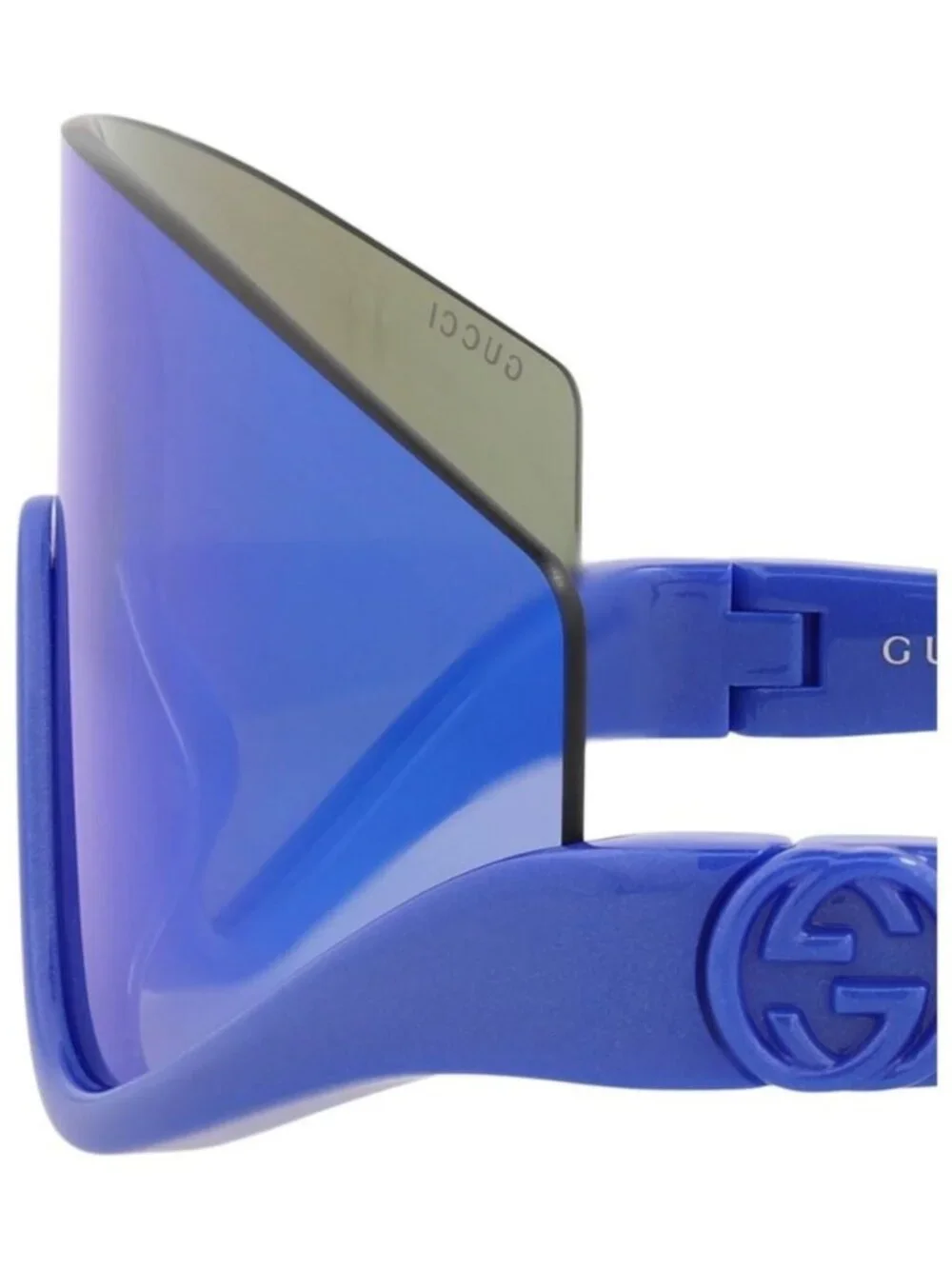 New Gucci Womens Shield/Wrap Blue Blue Blue Fashion Designer Sunglasses